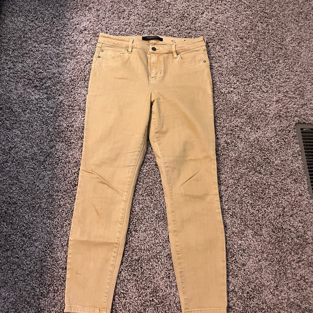 Liverpool Mustard/gold Ankle Jeans